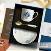 BLUE AND WHITE TEA CUP SET