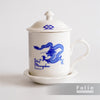 BLUE AND WHITE TEA MUG SET