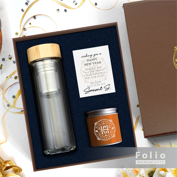 BAMBOO TUMBLER AND OOLONG TEA GIFT SET