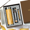 BAMBOO TUMBLER AND CHARGER SET